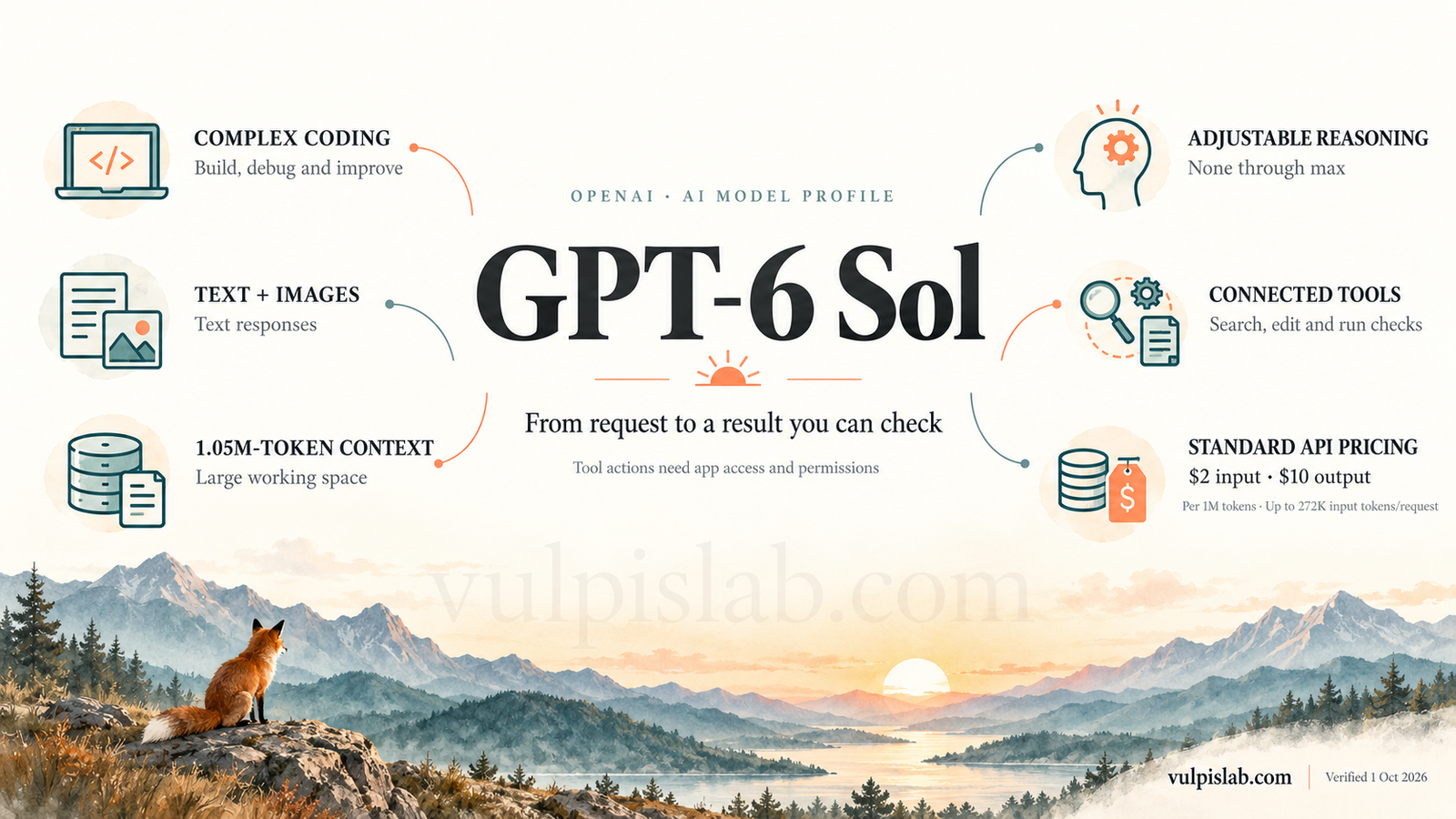 GPT-6 Sol: From a Request to a Result You Can Check